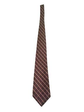 Polo By Ralph Lauren Brown Plaid 100% Silk Tie Made In USA Handcrafted